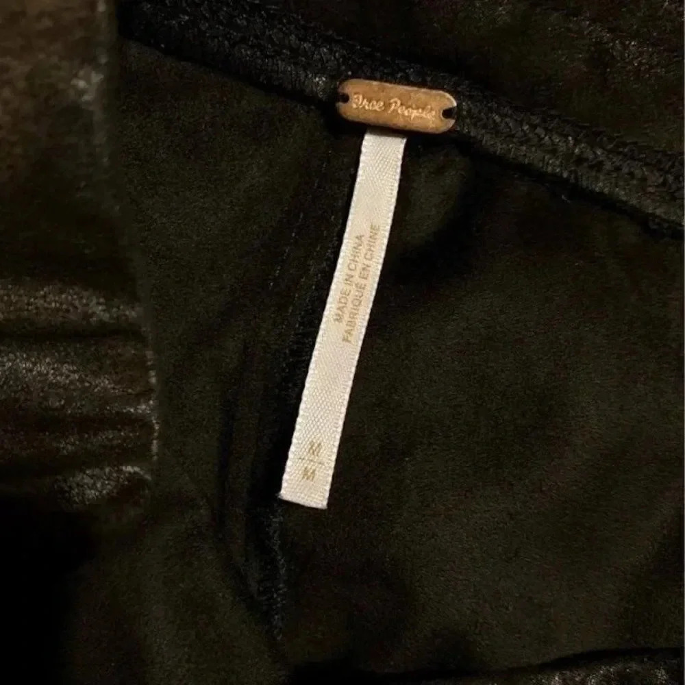 Free People Midnight Vegan Suede Black Leggings - Picture 11 of 11